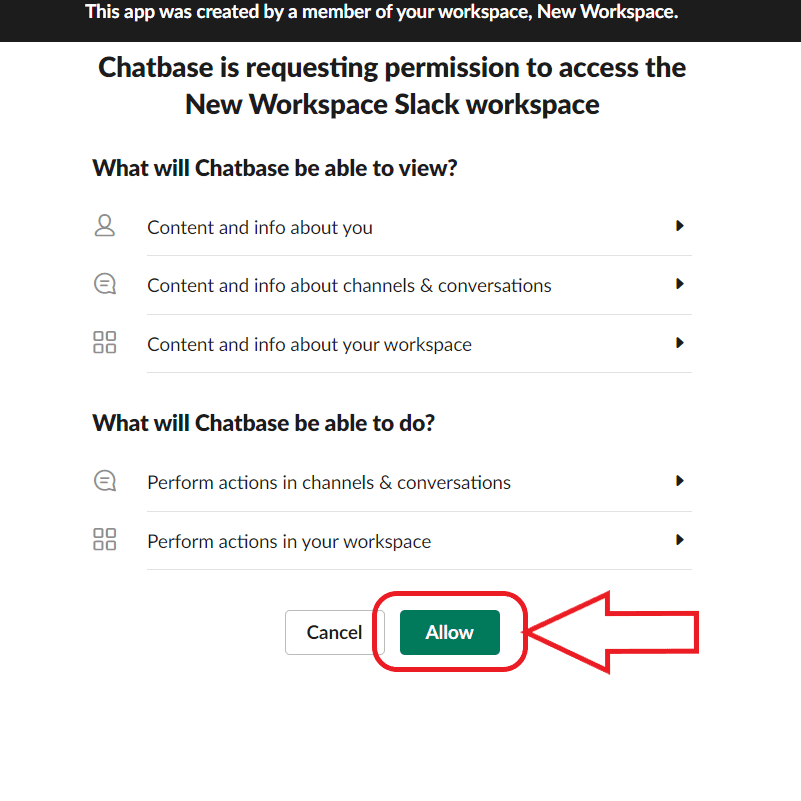 Click allow